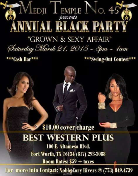 Medji Temple No 45 – Annual Black Party – Fort Worth, TX » DFW Swing Dance