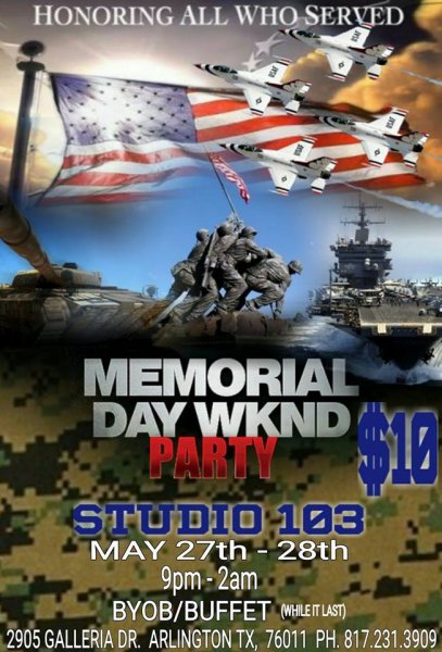 studio-103-memorial-day-party-may-27-28-2017
