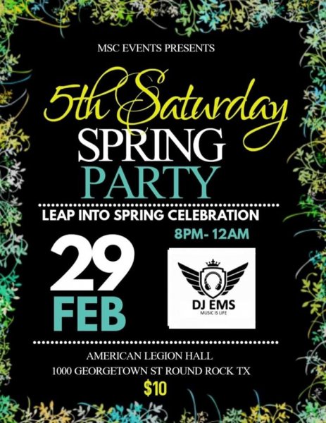 msc-events-5th-saturday-spring-party-feb-29-2020
